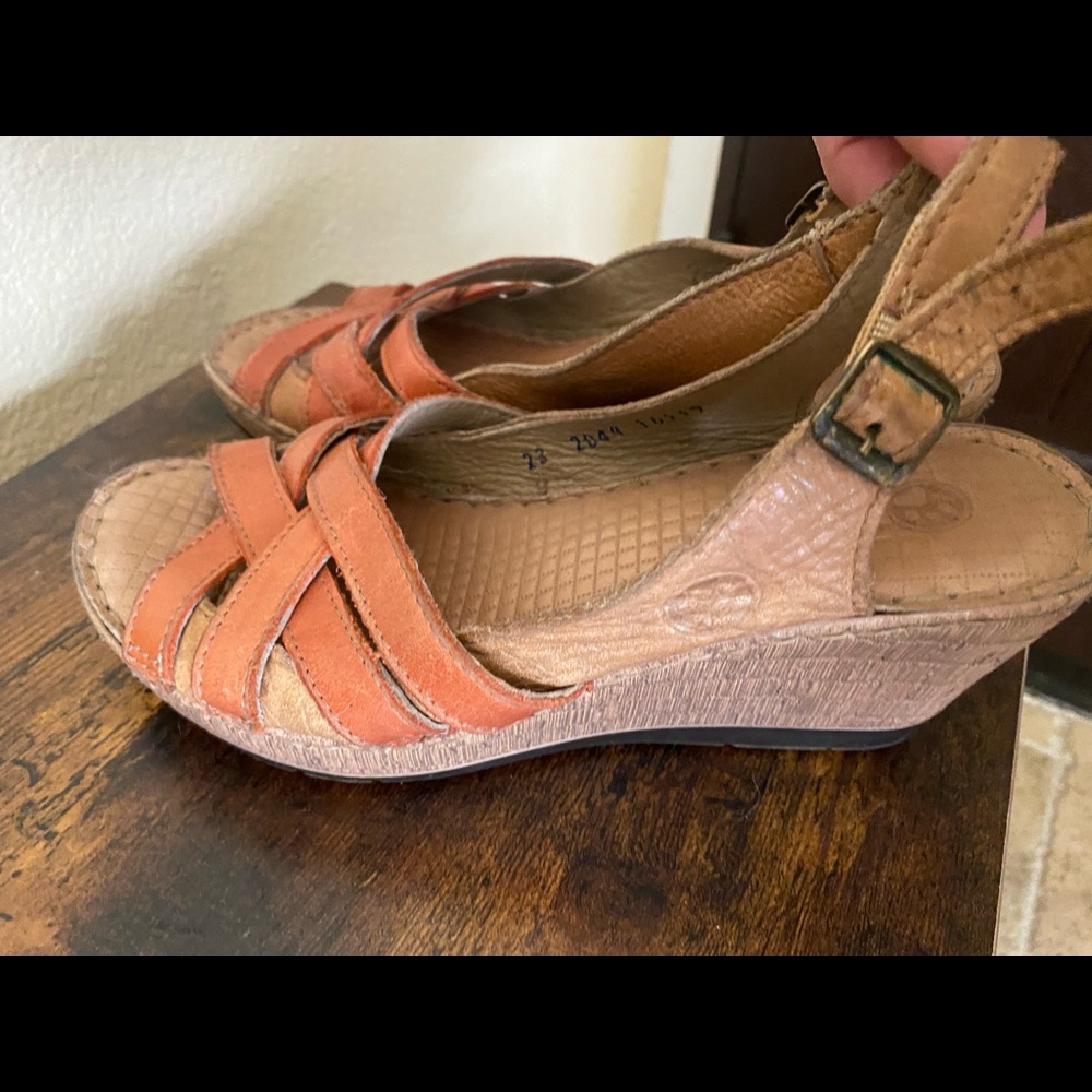 Comfort leather Wedge Sandals